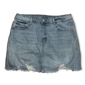 Wild Fable Jean Mini Skirt Distressed Medium Wash Size 14